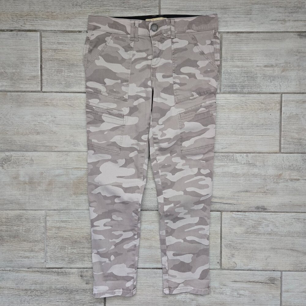 Democracy Ab Technology Camo Cargo Skinny Jeans Shaping Waist Band Military 6